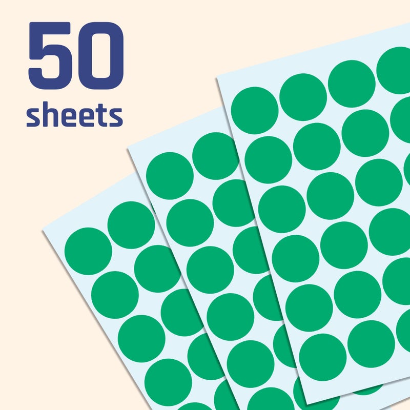 TownStix 1200 Pack, 1" Round Dot Stickers Circle Labels - Green - Image 3